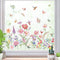 decalmile Spring Garden Flower Window Clings, Double Sided Wildflower Butterflies Grass Easter Window Decals