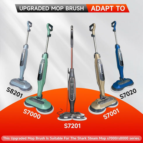 4Pack S7000 S7001 S7020 S7005 S8021 S8001 Brush for Shark Steam Mop Replacement Brush Head and Scrub Pad Abrasive