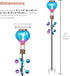45" Alpine Corporation H Outdoor Solar Hot Air Balloon Spinning Garden Stakes with LED Lights, Blue/Purple