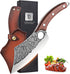 TIVOLI Meat Cleaver Knife, Hand Forged Full Tang Butcher Knife for Meat Cutting, High Carbon Steel with Sheath