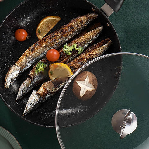 Stainless Steel Frying Pan with Ergonomic Handle, Quick & Uniform Conduction for Bacon, Steak, Egg