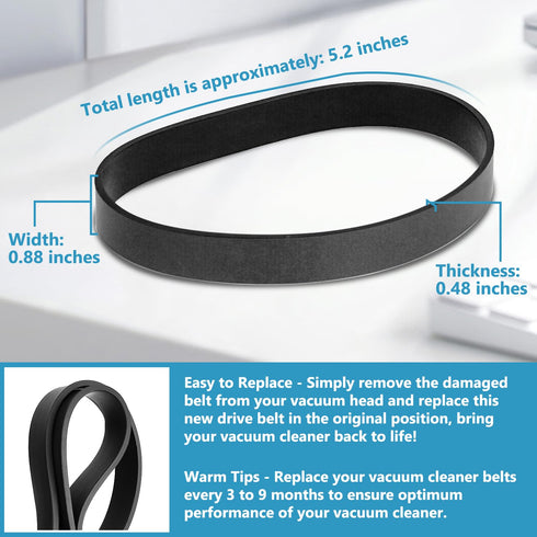 HASMX 2-Pack Replacement Vacuum Cleaner Belts #12675000002729 for Black & Decker Air Swivel Vacuum