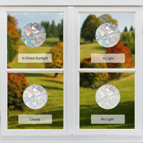 30 Pieces Dragonfly Anti-Collision Window Clings, Glass Reminder Prism Decals to Avoid Bird Strikes