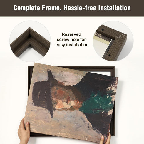 8x10 2 Pack 0.9" Canvas Frame for Art Prints Oil Paintings, Deep Floating Frames for Portrait Living Room Fireplace