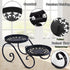 2 Tier Black Plant Stand, Metal Flower Stand Indoor Outdoor, Anti-Rust Iron Plant Shelf, Round Flower Pot Stands