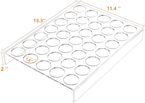 IEEK Clear Acrylic Coffee Pod Organizer Tray, 2 Pack of 35 Slots K Cup Holder for Office Kitchen Counter or Drawer