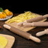 Beech Wood 7mm Fettuccine Pasta Cutter, Noodle Lattice Roller Docker Dough Cutter, Wooden Rolling Pin Kitchen Tool