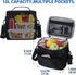 Gloppie Insulated Lunch Box for Men Women, Reusable Lunch Cooler Bag in Black