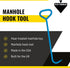 T&T Tools 30-Inch Manhole Hook Tool - Heavy Duty Single Hook for Lifting Covers - 1 Pack