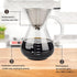 T-mark Pour Over Coffee Maker with Reusable Double-layer Stainless Steel Filter, 800ml/27oz BPA-Free Glass Carafe