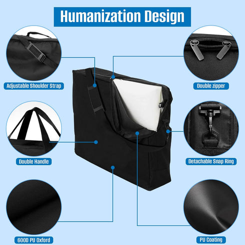 600D 25" 25" x4.7 4FT SIRUITON Folding Table Storage Bag, Portable WaterProof Carry Bag for Folding Picnic/Camp Tables