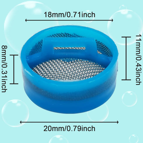 4pcs Washer Water Inlet Valve Filter Screens-OD 20mm,Height 11mm-Compatible with Most Automatic Washing Machines(Blue)
