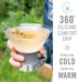 Host Freeze Insulated Martini Cooling Cups, 2 Pack, 9 oz, Plastic Freezer Gel Chiller, Grey