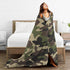 Perinsto 80"X60" Military Camouflage Throw Blanket Ultra Soft Warm All Season Green Camo Decorative Fleece Blankets