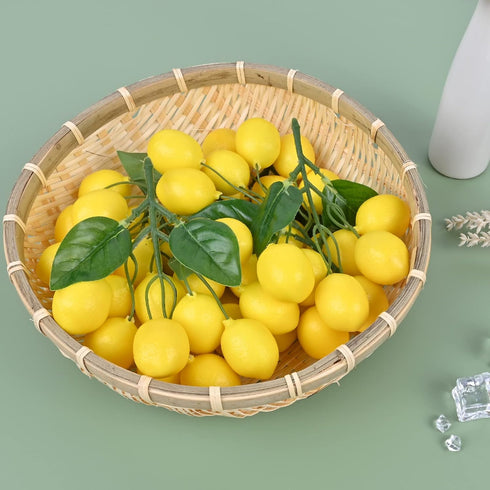 Pack of 6 Artificial Cherry Lemon Banana Peanut Orange Mulberry Bunch Simulation Plastic Fake Fruit for Decoration