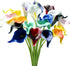 Mandy's PU Multicolor Calla Lily Artificial Flowers, 20 Stems Faux Realistic Centerpiece