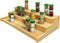 Spice Rack Organizer for Cabinet, 3 Tier Expandable Bamboo Storage for Kitchen Cabinet, Cupboard, Pantry