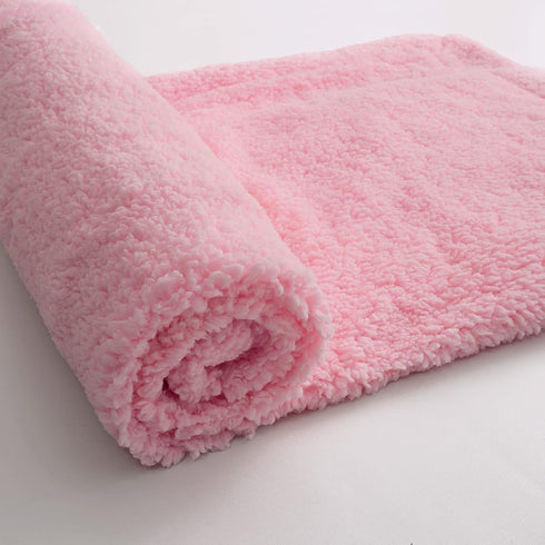 Cozy 60"x80" BENRON Baby Pink Throw Blankets, Soft Shaggy Plush Sherpa Blankets, Lightweight Fluffy Faux Fur Blankets