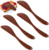 4Pcs Wooden Butter Knife, 6 Inch Jam Spreader Knives for Jelly Cheese Spreaders in Kitchen