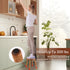 zaowofires Stool9.3''H,Plant BathroomBedroomLivingroom 9.3inch) Round Solid Wooden Step Stool Garden Stool Wood Legs