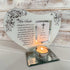 Her Smile Inspirational Poem, Candle and Photo Holder Glass Memorial Plaque