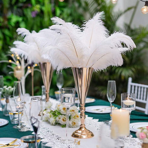 Sziqiqi Trumpet Floral Centerpiece Riser Stand for Wedding Reception, Party Event Decoration, Pack of 2