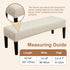 Genina Waterproof Dining Room Bench Covers, Stretch Jacquard Bench Seat Protector Cover, Rectangular Bench Cover