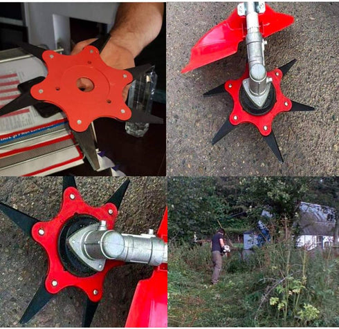 OXT Trimmer 1PCS 6 Trimmer 65Mn Trimmer Steel Head, Premium Steel Razors Head, Upgraded Universal Weed Eater Blades