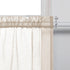 Short Curtains 36 inch Length, 2 Panels Rod Pocket Semi Sheer Faux Linen for Small Windows