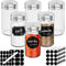 Segarty Glass Spice Jars Set, 6 Pack 4oz Clear Spice Jars with