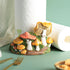 Bicuzat Countertop, Cute Retro Mushroom Pattern Paper Towel Holder Stand, Resin Crafts Display for Kitchen Cafe Western