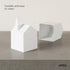 Umbra Casa Tissue Box Cover - Adorable House Shaped Tissue Box Holder for Bathroom, Bedroom or Office, White