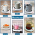 Home-X Mug Warmer, Desktop Heated Coffee & Tea - White Candle & Wax Warmer