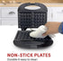 Elite Gourmet EWM-2207# Electric Non-Stick Belgian Waffle Maker, 2-Slice, Black, for Breakfast & Snacks