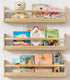 Harwaya Natural Wood Wall Bookshelf for Kids Bedroom Set of 3, 24