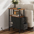 2 1 UTBT005FV2 Narrow Side Table for Small Spaces, Skinny End Table with Charging Station, Sofa Beside Table