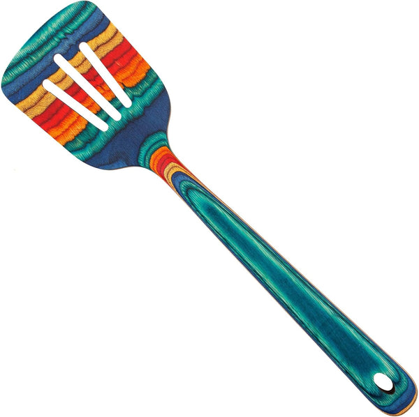 12-1/2" Wooden Slotted Spatula from Baltique Montego Bay Collection, Safe for Nonstick Cookware