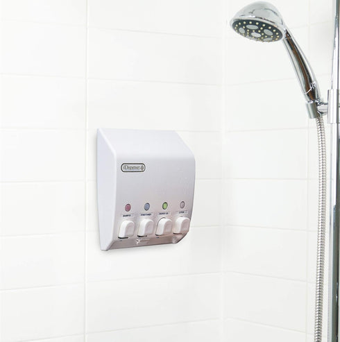 4 4 14.5 oz, 9.5" 3" 10.75", Better Living Classic Shower Dispenser Chamber, Wall Mount Shower Shampoo and Soap