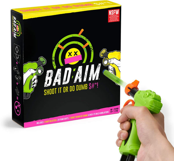 Wilder Games Bad Aim - The Hilarious Truth or Dare Shootout Party Game, Perfect for Home, Ages 17+