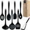 Silicone Kitchen Utensils Set, 8 PCS Heat Resistant Non-Stick Cooking Tools (Black)