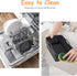 ddLUCK 2Pcs Air Fryer Silicone Liners for Ninja SL401/DZ401/DZ550 8-10 QT, Reusable Baking Tray with Cheat Sheet