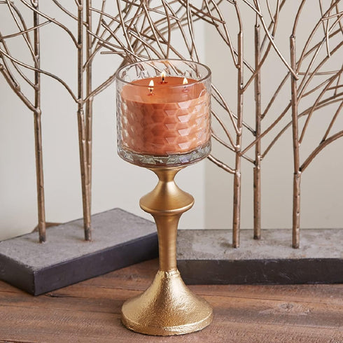 Root Candles Fall Scented Candles - Honeycomb Glass Premium 3-Wick Handcrafted Beeswax Blend Candle, 12-Ounce