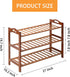 RMXANL 3 Closet, Tier Bamboo Shoe Rack, Shoe Shelf Shoes Rack Shoe Organizer for Entryway, Bedroom, Living Room, Front