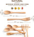 8Pcs Schima Wooden Utensil Set Including Wooden Spoons and Wooden Forks,Reusable Handmade Natural Wooden cutlery, Eco-Friendly Wood Flatware Sets for Cooking Stirring Eating and Camping by Hefild
