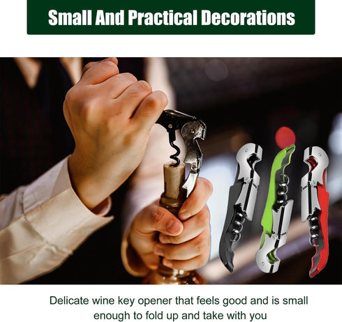 6 Party,Bars,Restaurants(6 Pieces wine key wine opener Stainless wine bottle opener Fold Serrated Foil Cutter wine key