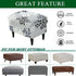 Counter Room,C15 CRFATOP Ottoman Chair Cover Large Ottoman Chair Slipcovers Printed Rectangle Storage Stool Cover