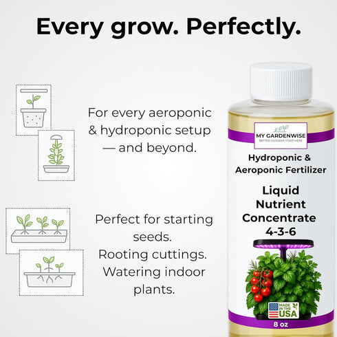(8 oz) Liquid Plant Food Hydroponics Nutrients for Indoor House Plants, Tomato, Strawberry, Lucky Bamboo, Lettuce