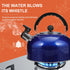 Amosfun Stove Top Whistling Tea Kettle, Stainless Steel Teakettle with Ergonomic Handle for Gas Induction Stovetops
