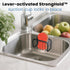 HLOOL Sponge Holder for Kitchen Sink with Suction Cups, Kitchen Sponge Holder,Sink Caddy(Black)