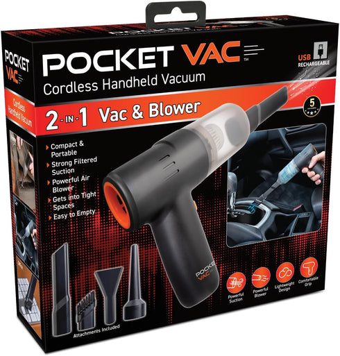 Compact Handheld Vacuum Cleaner, Wireless Lightweight Hand Held Vacuum for Home, Kitchen, Car, Upholstery Cleaning